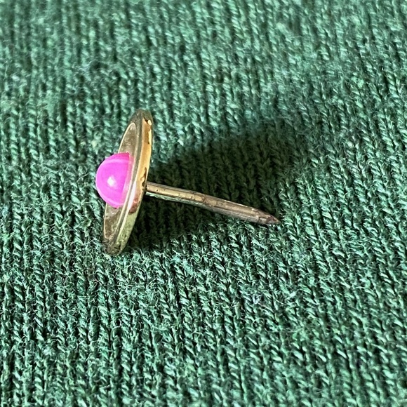 VTG I C.D. Foster I 14K Pink Star Ruby Tie Tac - Picture 12 of 16